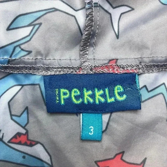 Pekkle Shark Jacket Grey & Blue Size 3T - Picture 7 of 16